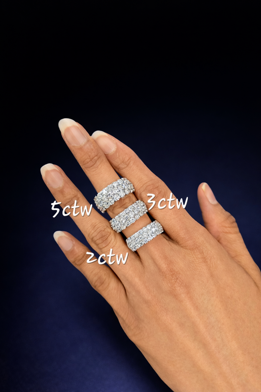 3 Row Pave’ Fashion Ring