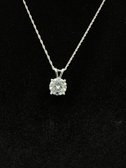 1.5 carat lab grown diamond split bail pendant necklace