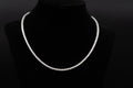 Round Lab-Grown Diamond Tennis Necklaces, 22 Inch Length