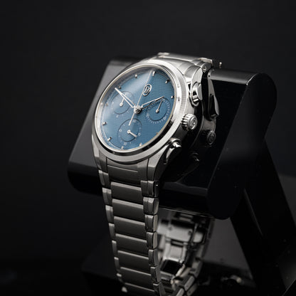 Parmigiani Fleurier Tonda PF Chronograph PFC917-1020001-100182, 40mm Steel and Platinum, Mineral Blue