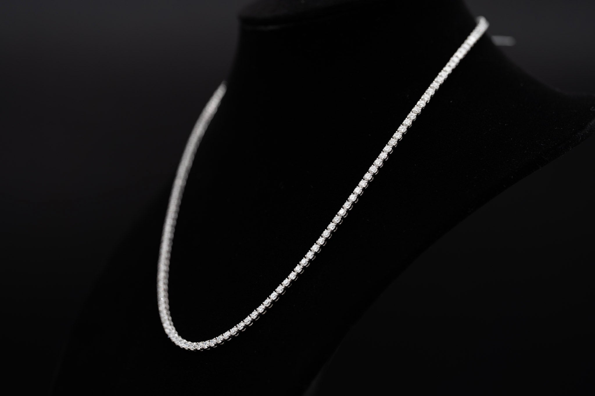 mens lab grown tennis necklace