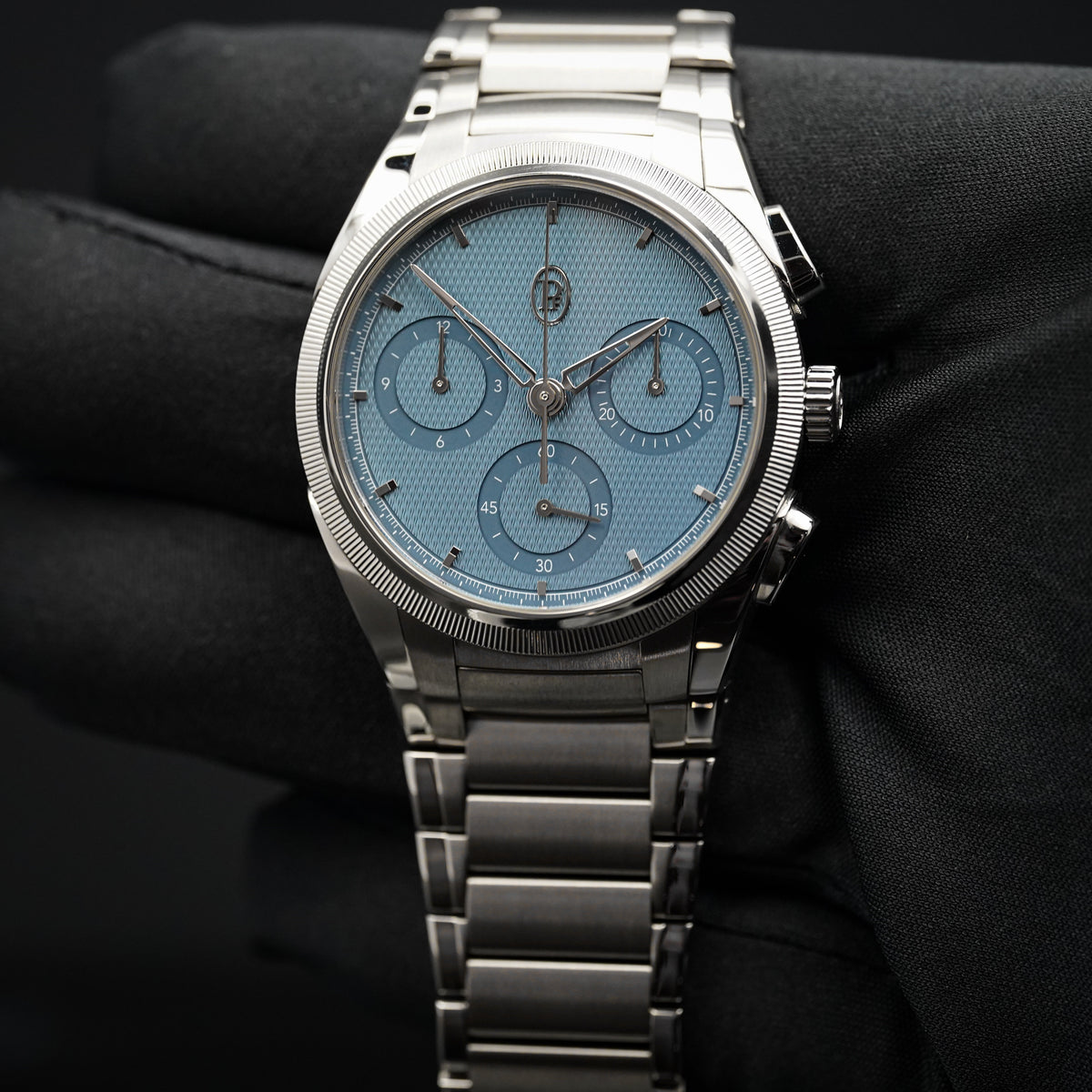 Parmigiani Fleurier Tonda PF Chronograph PFC917-1020001-100182, 40mm Steel and Platinum, Mineral Blue