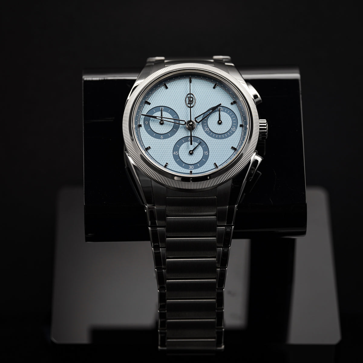 Parmigiani Fleurier Tonda PF Chronograph PFC917-1020001-100182, 40mm Steel and Platinum, Mineral Blue