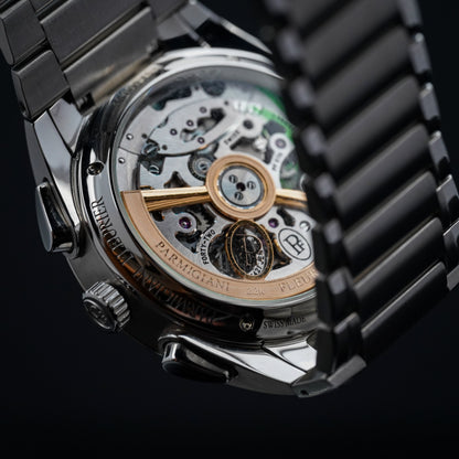 Parmigiani Fleurier Tonda PF Chronograph PFC917-1020001-100182, 40mm Steel and Platinum, Mineral Blue