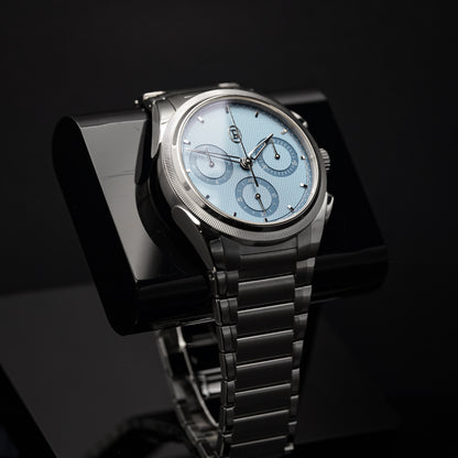 Parmigiani Fleurier Tonda PF Chronograph PFC917-1020001-100182, 40mm Steel and Platinum, Mineral Blue