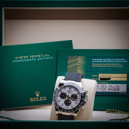 Rolex Cosmograph Daytona 126519LN-0007 40mm 18K White Gold, Meteorite Dial, Oysterflex