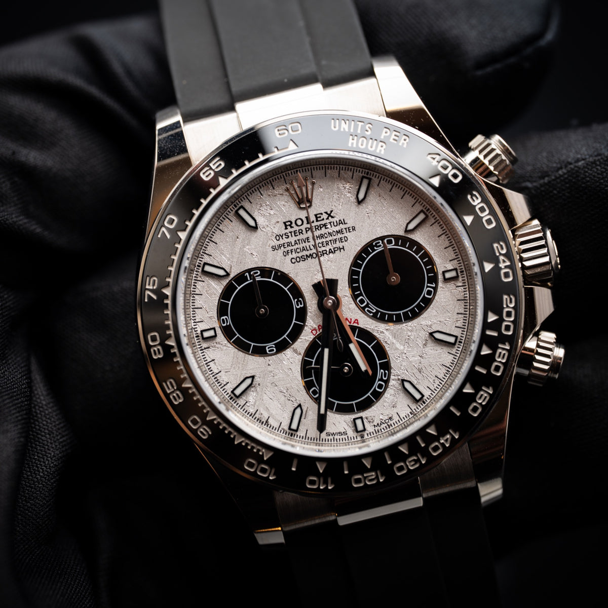 Rolex Cosmograph Daytona 126519LN-0007 40mm 18K White Gold, Meteorite Dial, Oysterflex