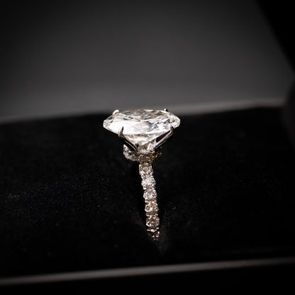 Lab-Grown Diamond Engagement Ring with Hidden Halo