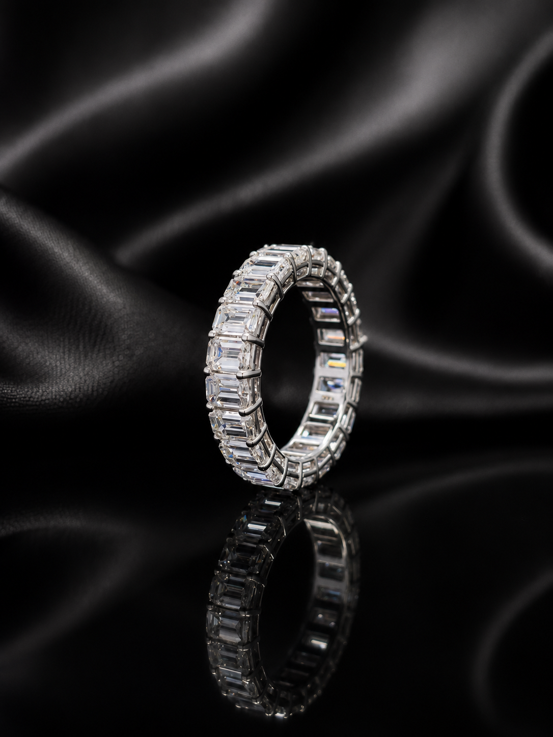 Emerald Cut Lab-Grown Diamond Eternity Ring