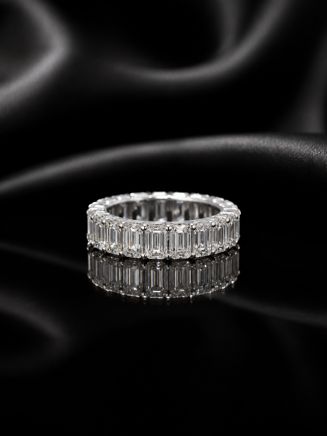 Emerald Cut Lab-Grown Diamond Eternity Ring