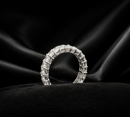 Emerald Cut Lab-Grown Diamond Eternity Ring