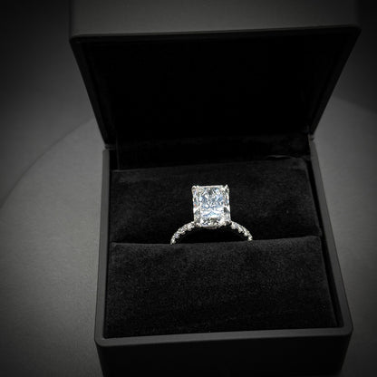 Lab-Grown Diamond Engagement Ring with Hidden Halo