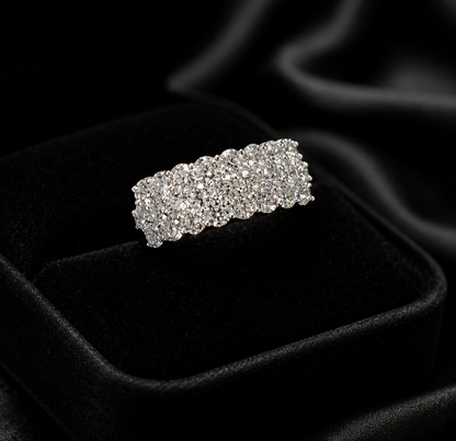 Three Row Pave' Lab-Grown Diamond Fashion Ring