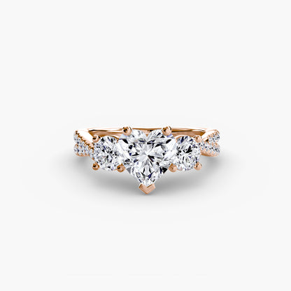 Three-Stone with Pavé Band 2