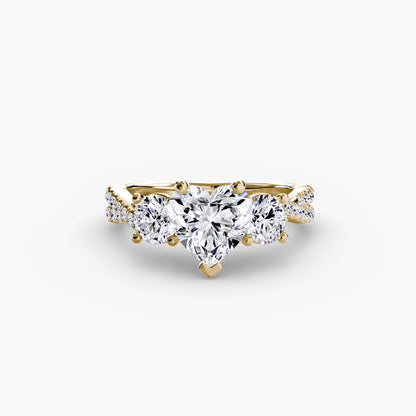 Three-Stone with Pavé Band 2