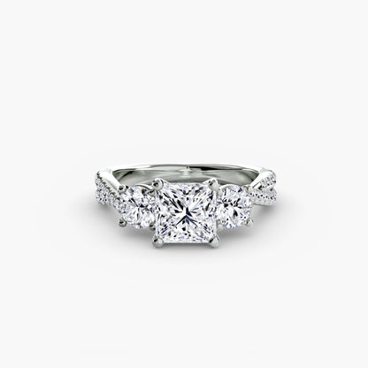 Three-Stone with Pavé Band 2