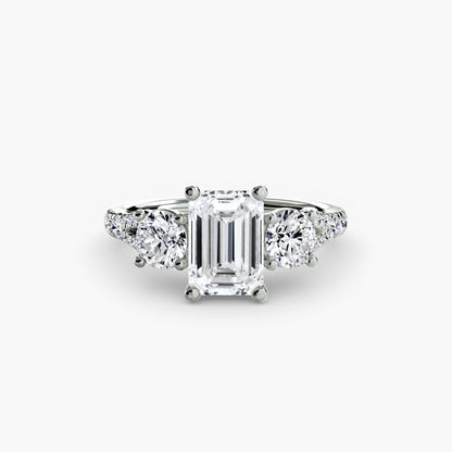 Three-Stone with Pavé Band 3