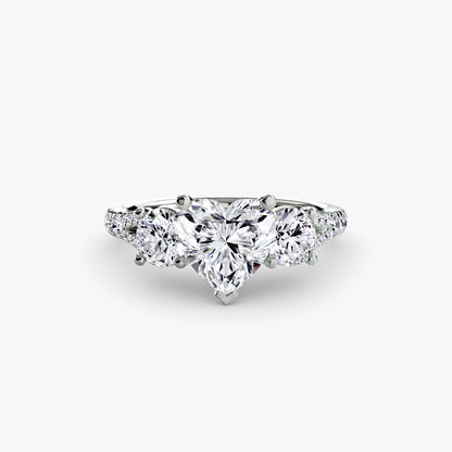 Three-Stone with Pavé Band 3