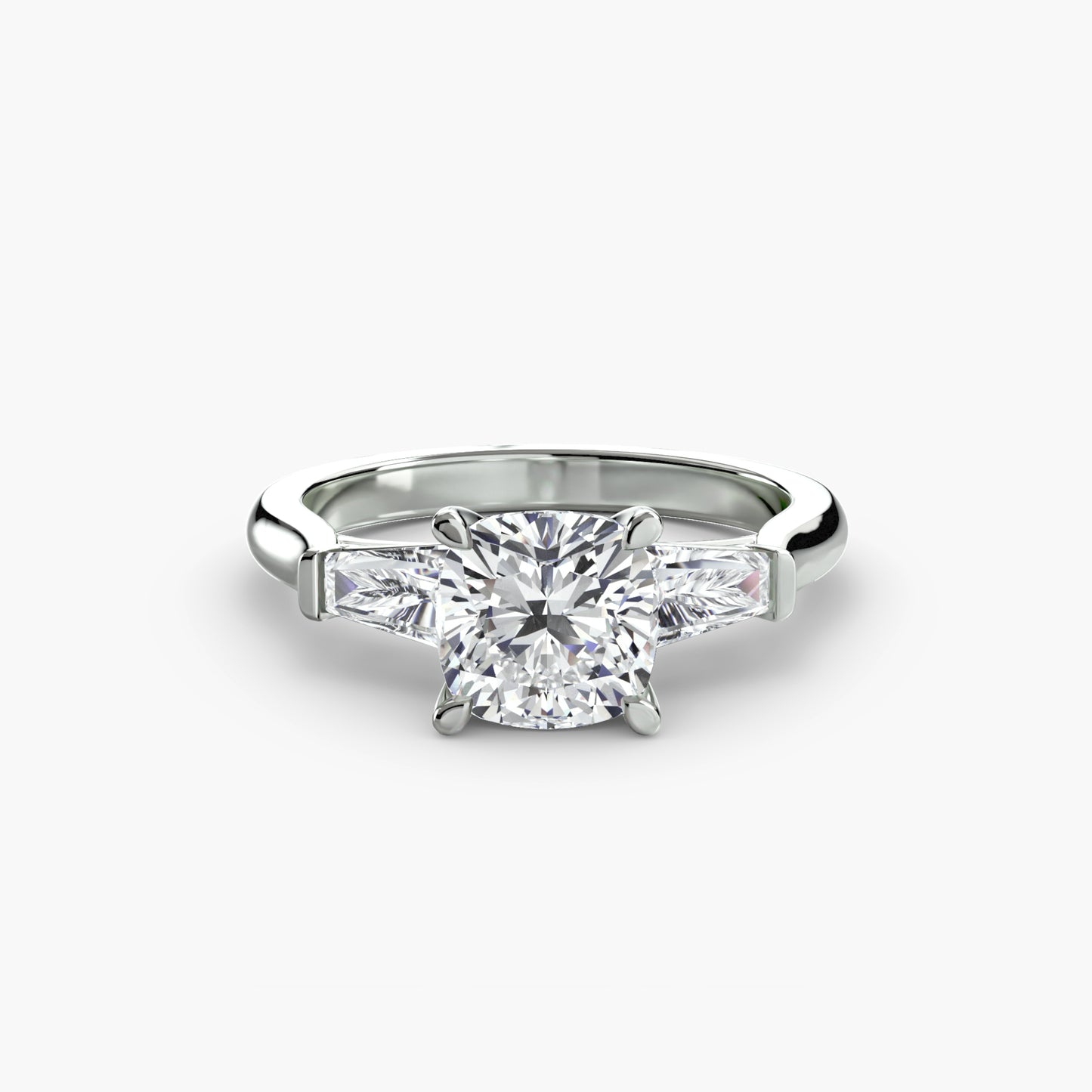 Three-Stone Ring (Baguette Side Stones)