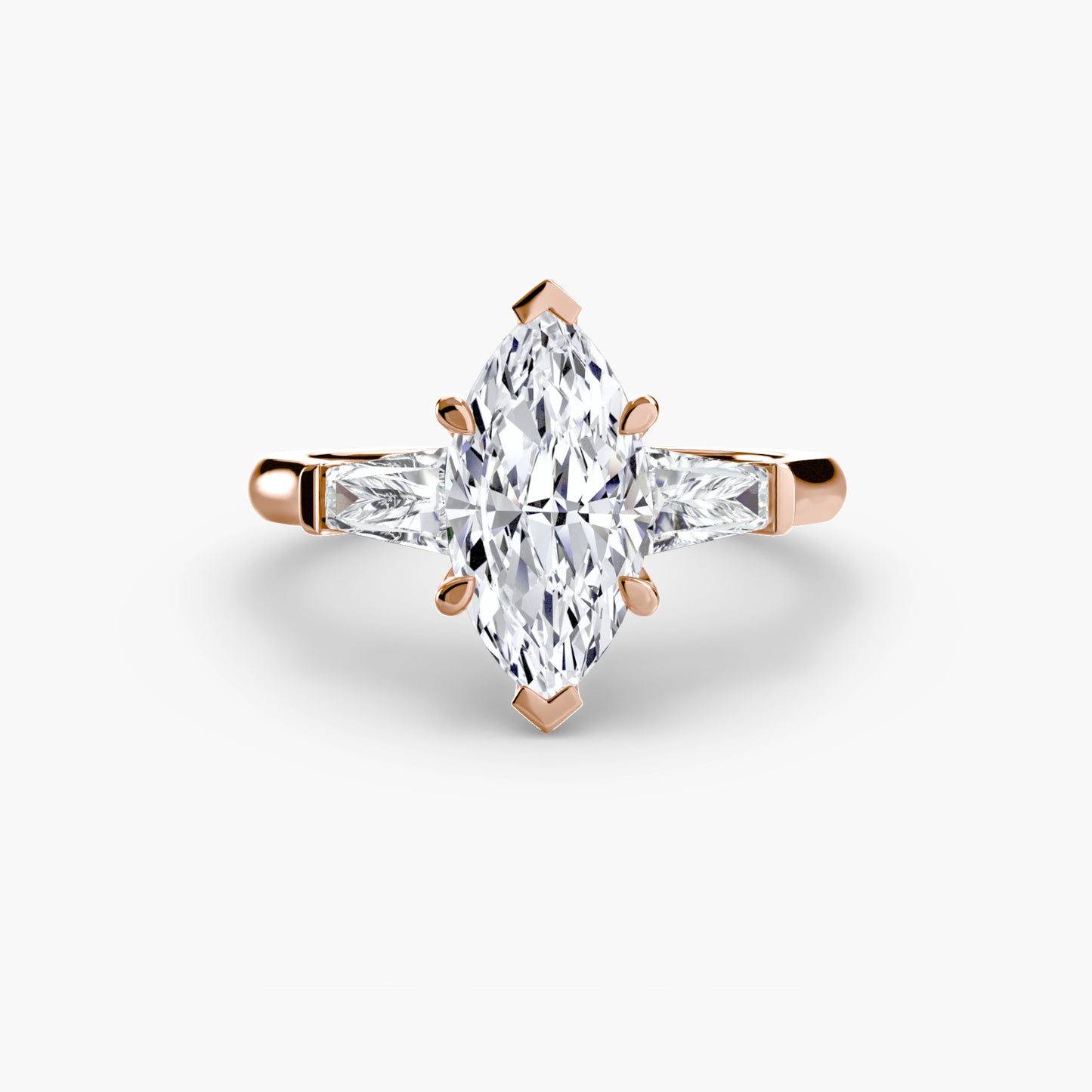Three-Stone Ring (Baguette Side Stones)