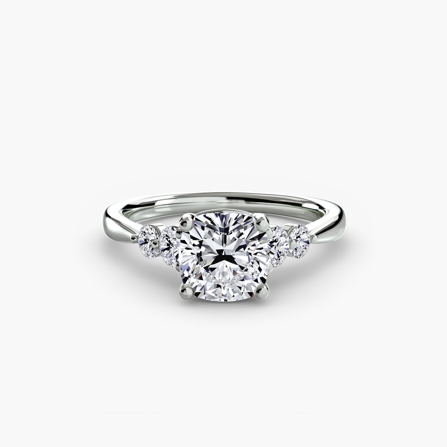 Solitaire with Shoulder Accents 2