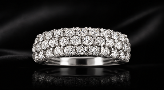 3 Row Pave’ Fashion Ring