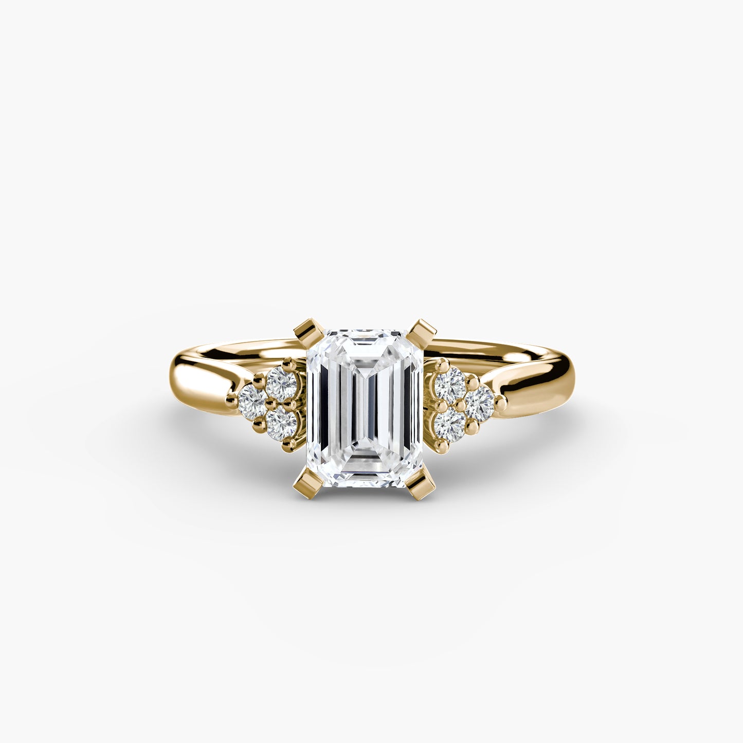 Solitaire with Cluster Shoulders 2