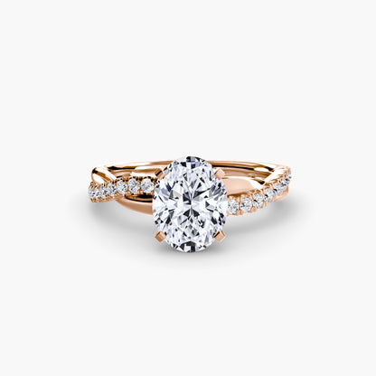 The Emerald Twist Pavé Ring