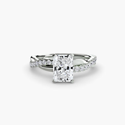 The Emerald Twist Pavé Ring