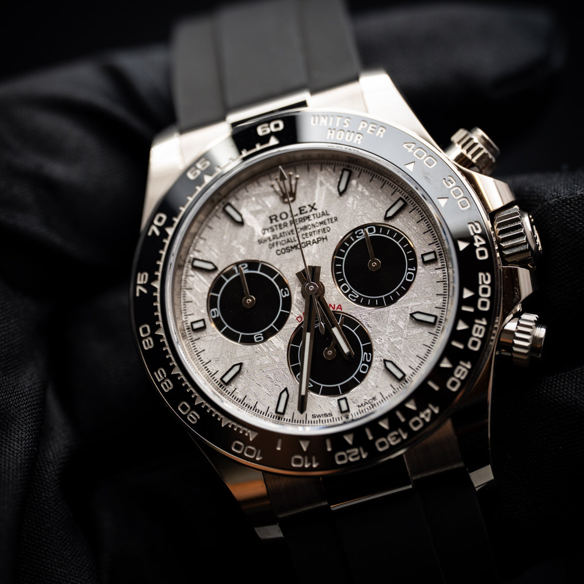 Rolex Cosmograph Daytona 126519LN-0007 40mm 18K White Gold, Meteorite Dial, Oysterflex