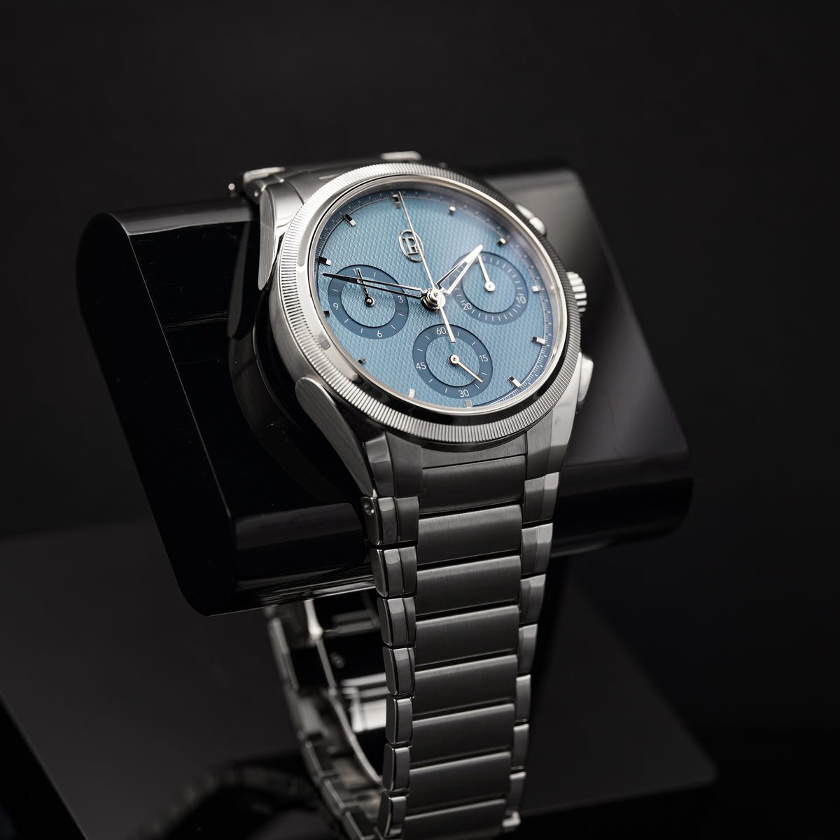 Parmigiani Fleurier Tonda PF Chronograph PFC917-1020001-100182, 40mm Steel and Platinum, Mineral Blue
