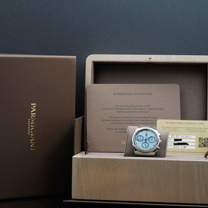 Parmigiani Fleurier Tonda PF Chronograph PFC917-1020001-100182, 40mm Steel and Platinum, Mineral Blue