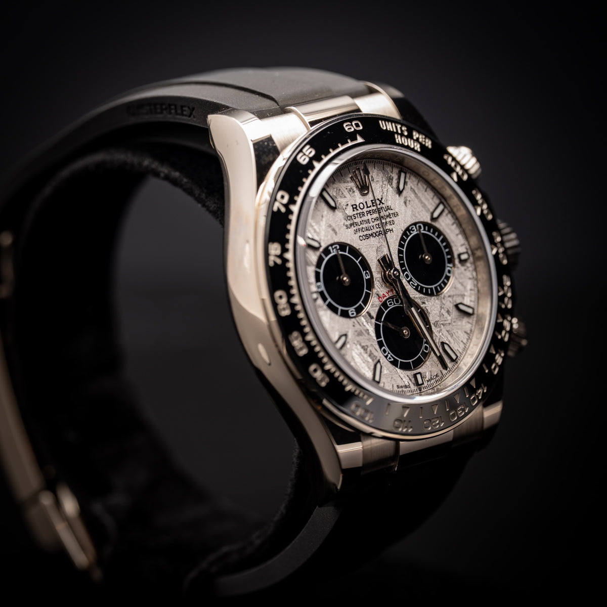 Rolex Cosmograph Daytona 126519LN-0007 40mm 18K White Gold, Meteorite Dial, Oysterflex