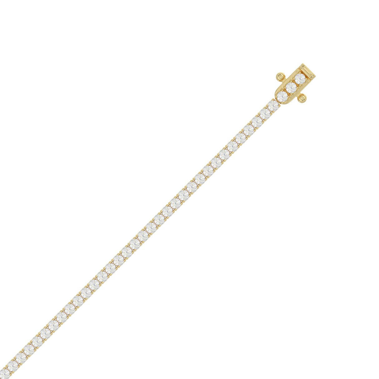 10K Yellow Gold, flat view