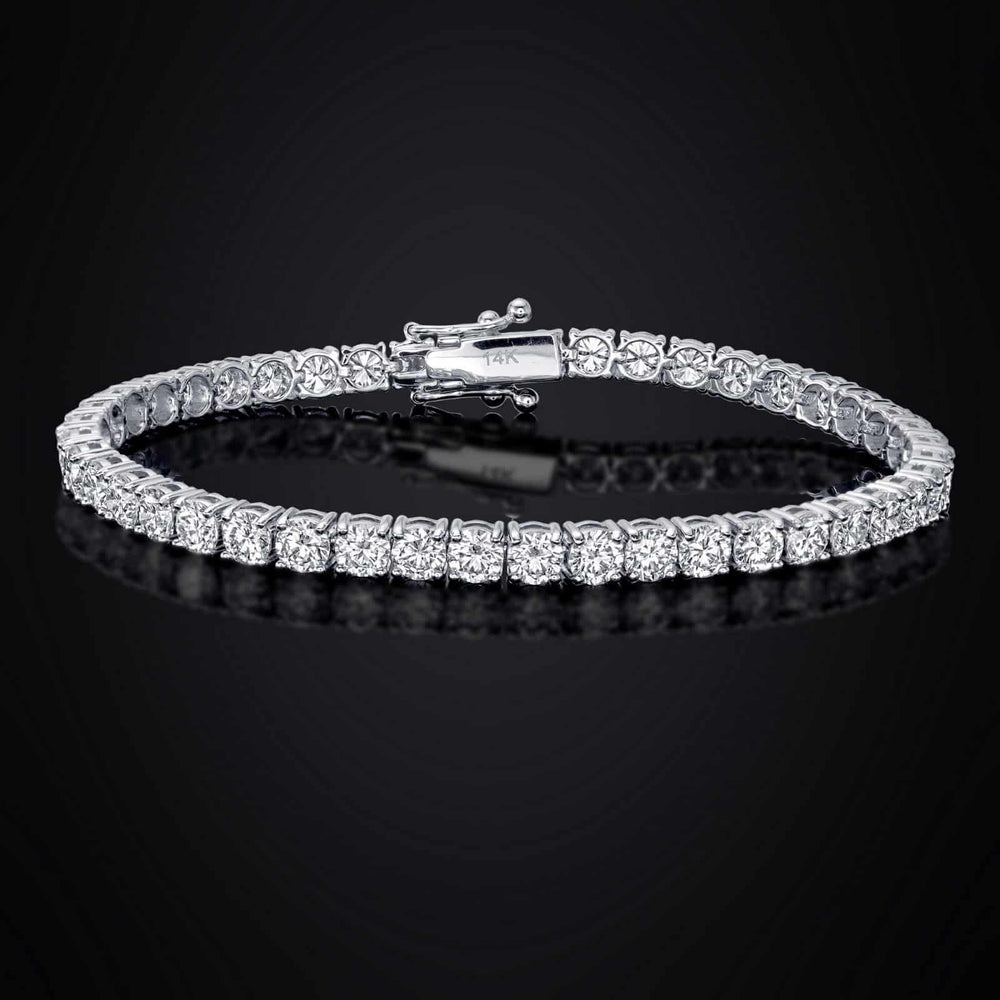 5 carat tennis bracelet 14k white gold