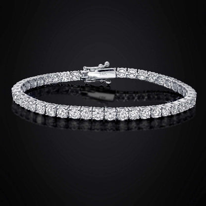 5 carat tennis bracelet 14k white gold