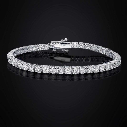 5 carat tennis bracelet 14k white gold