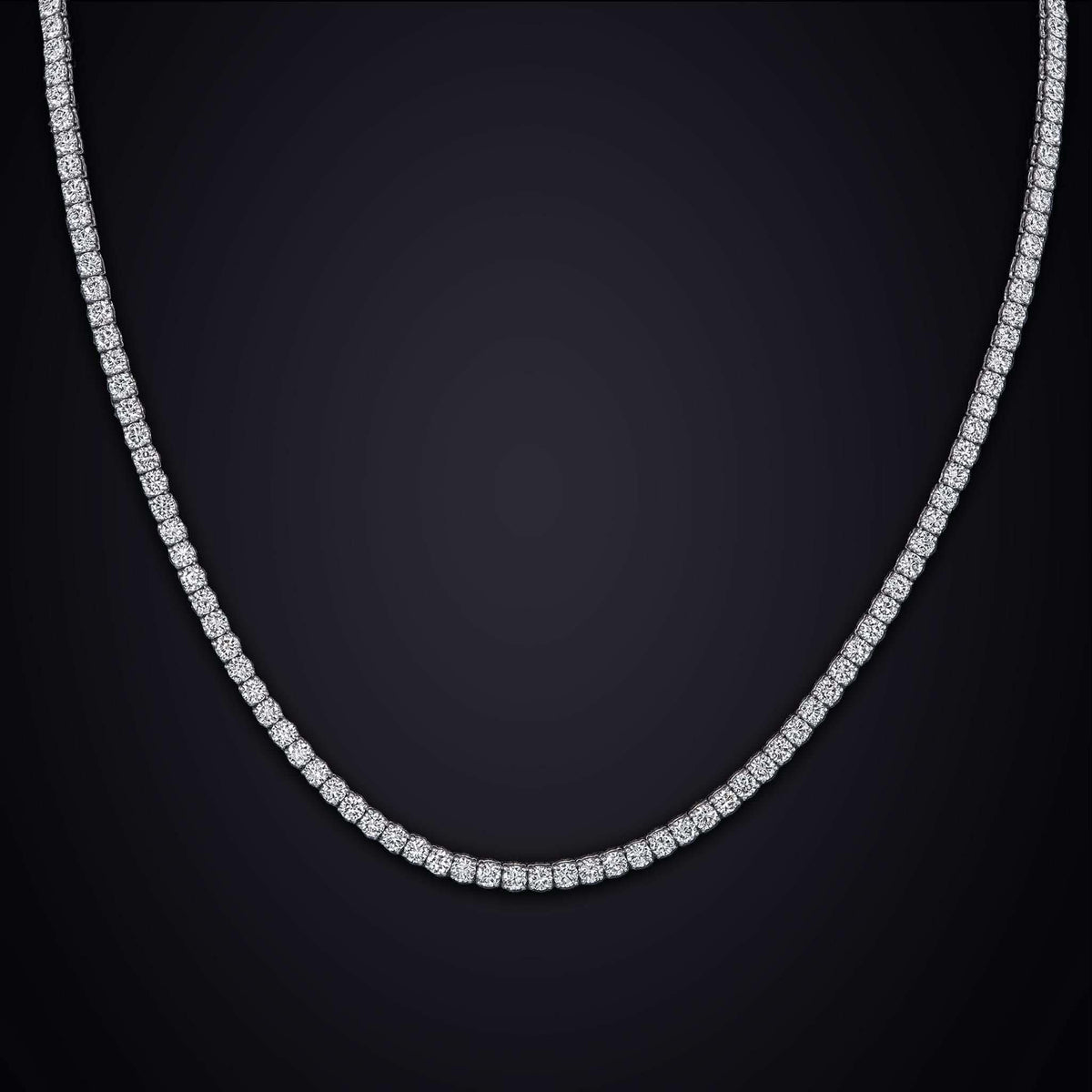 10 carat total ldiamond tennis necklace