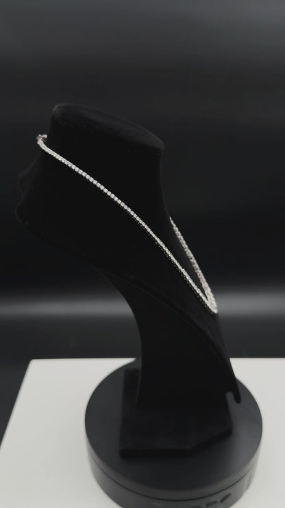 17 CTW Lab-Grown Diamond Riviera Graduated Tennis Necklace, 14K Gold