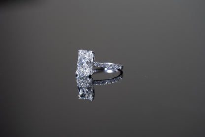 Lab-Grown Diamond Engagement Ring with Hidden Halo