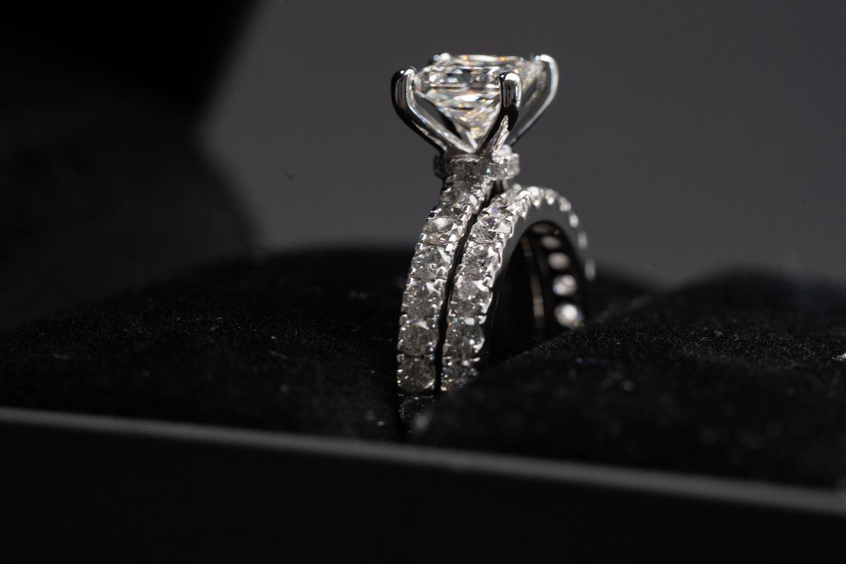 Lab-Grown Diamond Engagement Ring with Hidden Halo