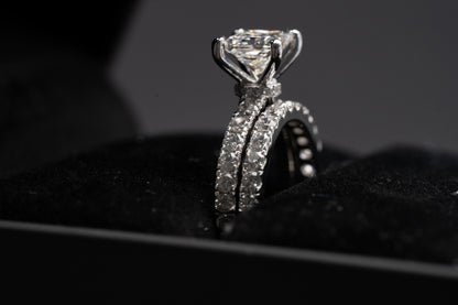Lab-Grown Diamond Engagement Ring with Hidden Halo